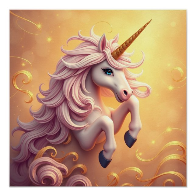 Fantasy Art Unicorn Poster (Front)