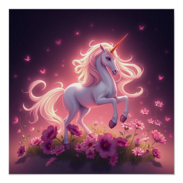Fantasy Art Unicorn Poster (Front)