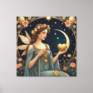 fantasy art woman tarot style canvas print