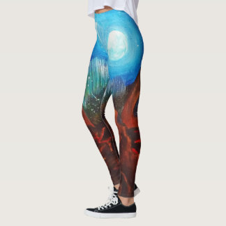 Fantasy aurora borealis, northern lights leggings