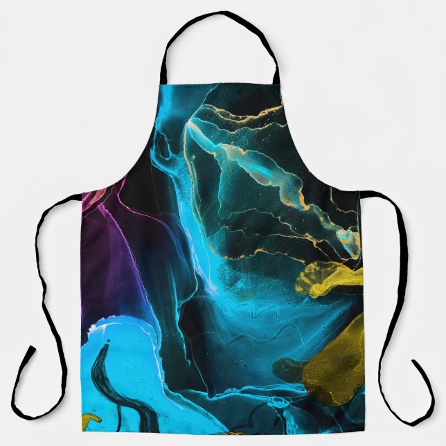 Fantasy Background. Macro Photo Paint. Faded Aweso Apron (Front)