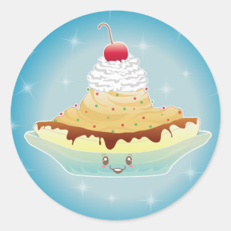 Fantasy Bananasplit Classic Round Sticker