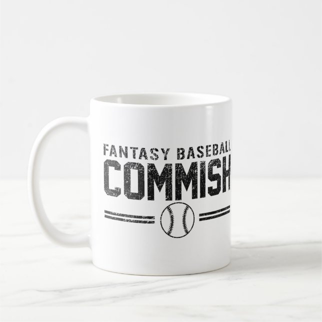 Fantasy Baseball Commish Coffee Mug (Left)