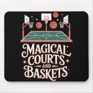 Fantasy Basketball Court Magic Draught Game Style Mouse Mat