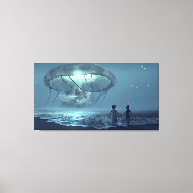 Fantasy Beach Scene Canvas Art (Front)