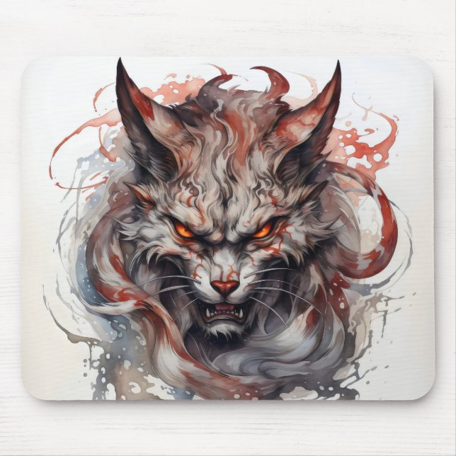 Fantasy Beast Cat Mouse Mat (Front)