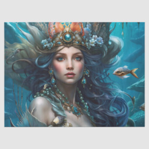 Fantasy Beautiful Mermaid Princess Decoupage Tissue Paper
