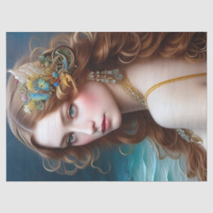 Fantasy Beautiful Mermaid Princess Decoupage Tissue Paper