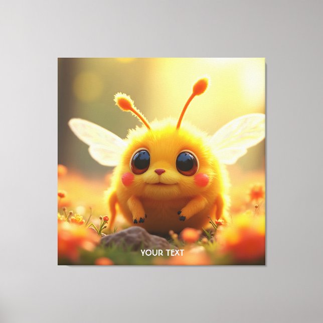 Fantasy Bee Bug Sun Canvas Print (Front)