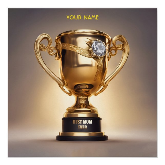 Fantasy Best Mum Ever Trophy Poster (Front)