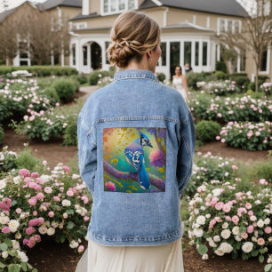 Fantasy Birds Blue Jay Denim Jacket