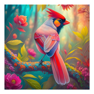 Fantasy Birds Male Cardinal Photo Print