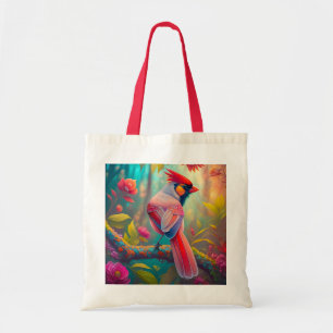 Fantasy Birds Male Cardinal Tote Bag