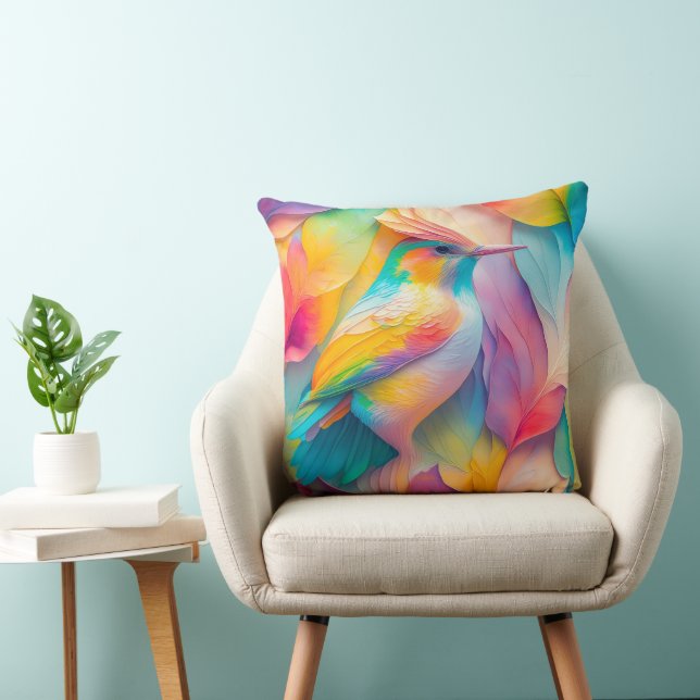 Fantasy Birds Silk Bird Cushion (Chair)