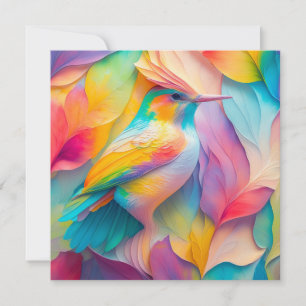 Fantasy Birds Silk Bird flat card