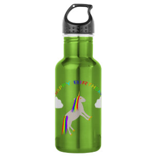 Fantasy Birthday Unicorn Rainbow and Clouds 532 Ml Water Bottle