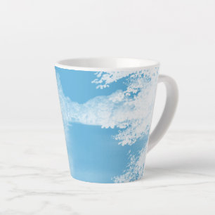 Fantasy Blue and White Winter River Latte Mug