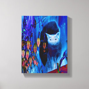 Fantasy Blue Siamese Cat Canvas Print
