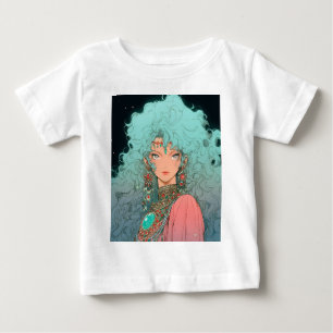 Fantasy Bohemian Aesthetic Anime Girl Baby T-Shirt