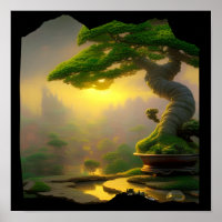 Fantasy Bonsai Tree Digital Art