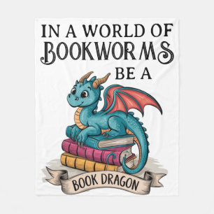 Fantasy Book Dragon Throw Blanket, Fantasy Dragon Fleece Blanket