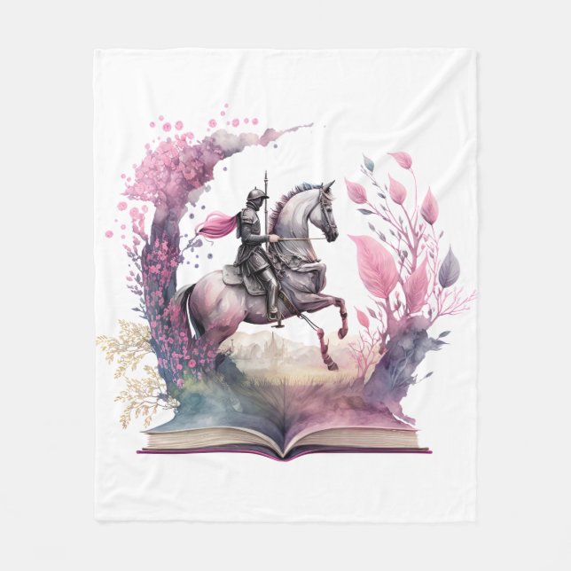 Fantasy Book Lover Design Fleece Blanket (Front)
