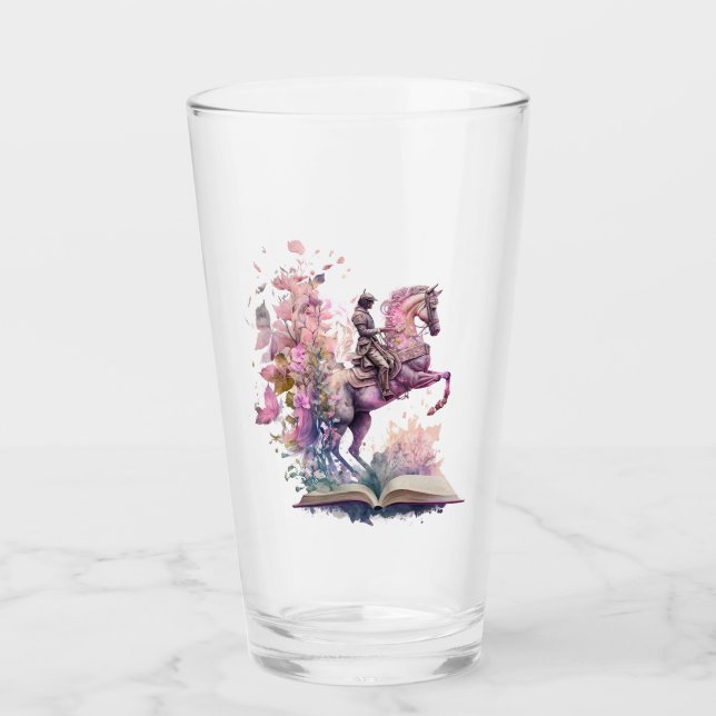 Fantasy Book Lover Design Glass (Front)