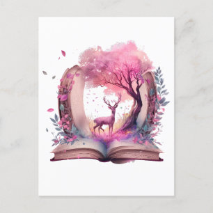 Fantasy Book Lover Design Postcard