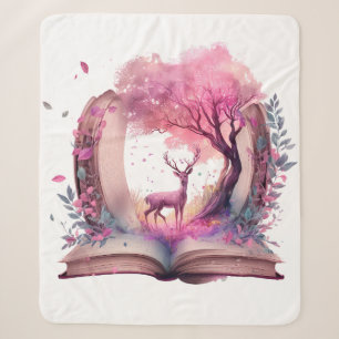 Fantasy Book Lover Design Sherpa Blanket