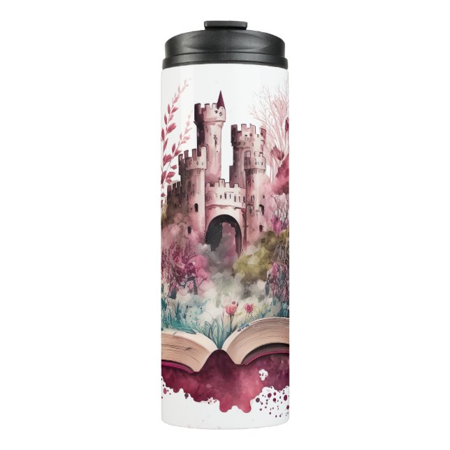 Fantasy Book Lover Design Thermal Tumbler (Front)