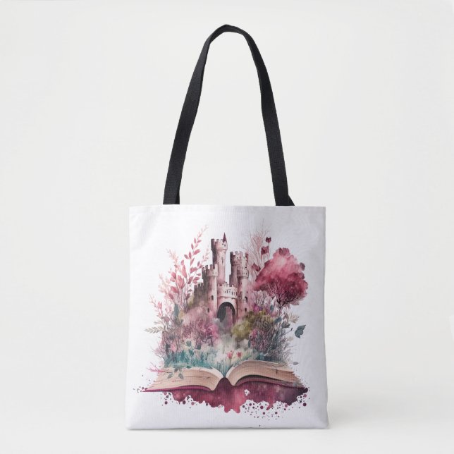 Fantasy Book Lover Design Tote Bag (Front)