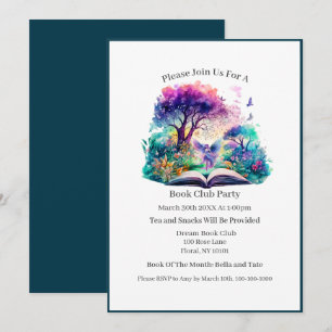 Fantasy Book Lover Fairy, Book Club Invitation