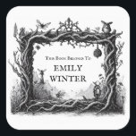 Fantasy Bookplate Sticker<br><div class="desc">A timeless fantasy world bookplate! Put your name in your latest read with this adorable sticker and let your imagination fly.</div>