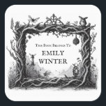 Fantasy Bookplate Sticker<br><div class="desc">A timeless fantasy world bookplate! Put your name in your latest read with this adorable sticker and let your imagination fly.</div>