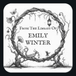 Fantasy Bookplate Sticker<br><div class="desc">A timeless fantasy world bookplate! Put your name in your latest read with this adorable sticker and let your imagination fly.</div>