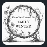 Fantasy Bookplate Sticker<br><div class="desc">A timeless fantasy world bookplate! Put your name in your latest read with this adorable sticker and let your imagination fly.</div>