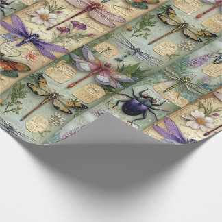 Fantasy Bugs Wrapping Paper Whimsical Insect Gifts