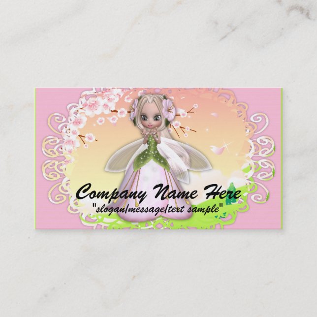 Fantasy Business Card :: Cherry Blossom Fairy 2 (Front)