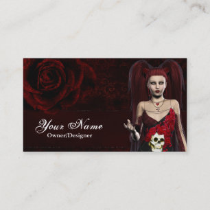 Fantasy Business Cards - Dark Gothic Woman 2