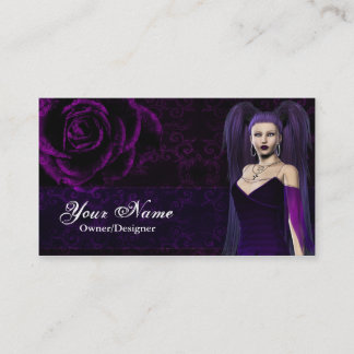 Fantasy Business Cards - Dark Gothic Woman 4