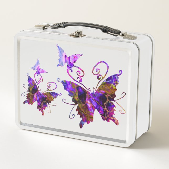 Fantasy Butterflies Metal Lunch Box (Front)