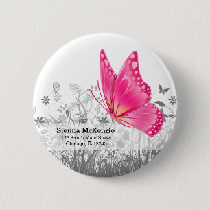 Fantasy Butterfly * choose background color 6 Cm Round Badge