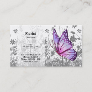 Fantasy Butterfly * choose background colour Business Card