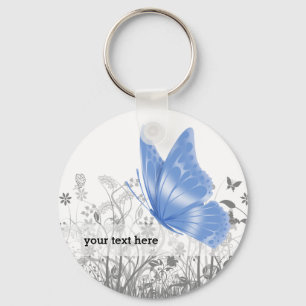 Fantasy butterfly * choose background colour key ring