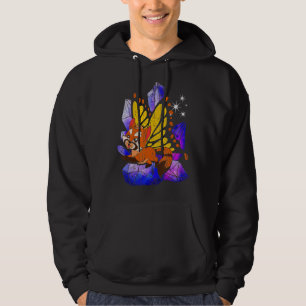 Fantasy Butterfly Crystals Cute Animal Red Panda Hoodie