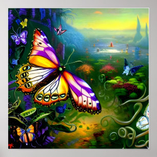 Fantasy Butterfly Journey   Poster