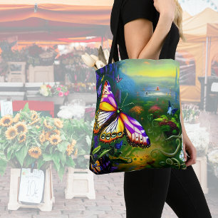 Fantasy Butterfly Journey Tote Bag