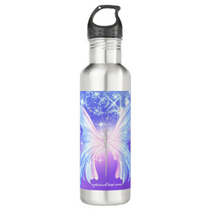 Fantasy Butterfly Pink & Purple Sparkle Glam 710 Ml Water Bottle