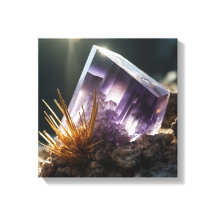 Fantasy Cacoxenite Amethyst Crystal Canvas Print
