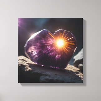 Fantasy Cacoxenite Amethyst Crystal Canvas Print